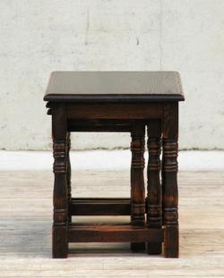 アンティーク家具 インテリア シンプル 茶色 ブラウン テーブル 机 レトロ クラシック ネストテーブル♪ta208f/VC◆◆【大人カワイイ】【新生活】【RCP】