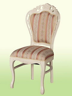 ※代金引換え対象外フィオーレダイニングチェア♪wh268【姫系家具】【クラシカル】【ロココ】【ホワイト家具】