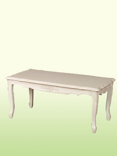 フィオーレリビングテーブル 白 ホワイト家具シンプル猫脚 メーカー直送