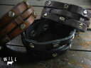 WILL LEATHER GOODS/ウィルレザーグッズ レザーブレスレット「RAILS」