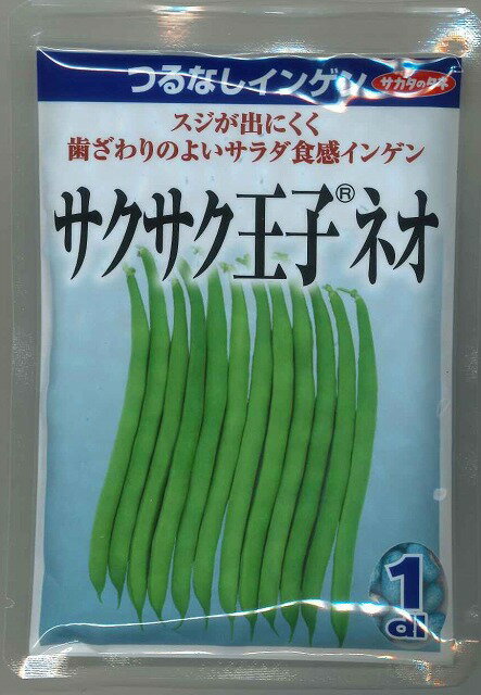 豆類 つるなしいんげん サクサク王子ネオ 1dl (株)サカタのタネのサムネイル