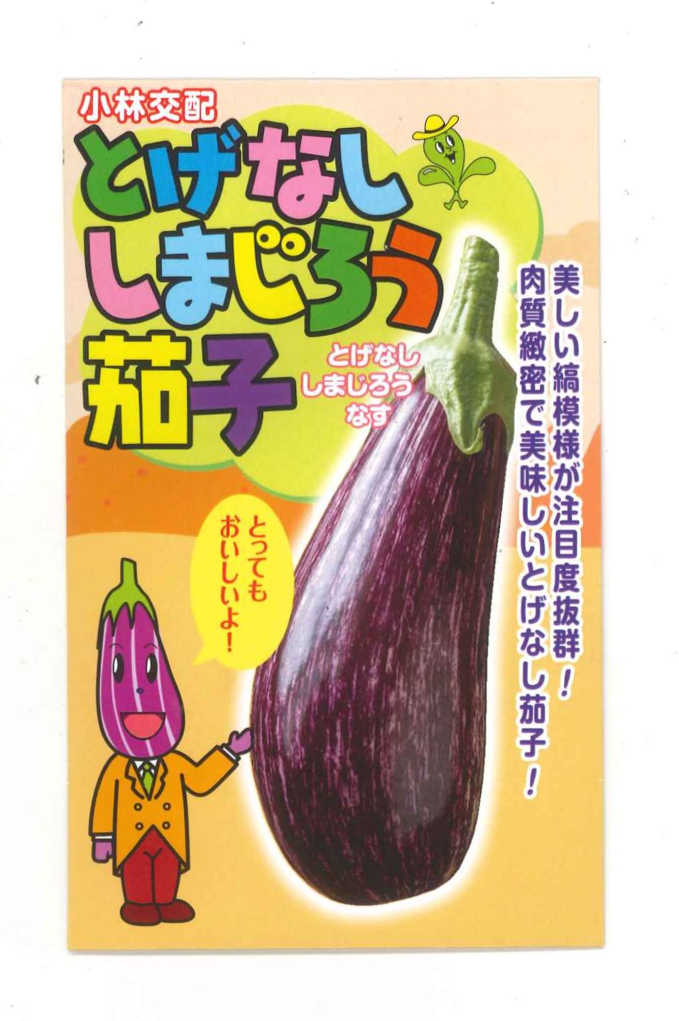 なす とげなししまじろう 7粒 小林種苗（株）のサムネイル