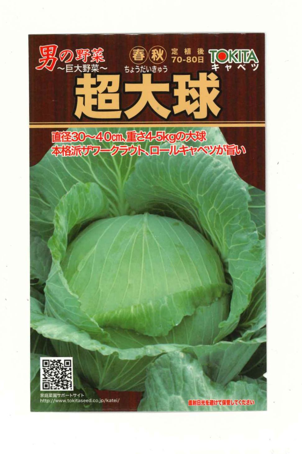 キャベツ 超大球 1ml トキタ種苗(株)のサムネイル