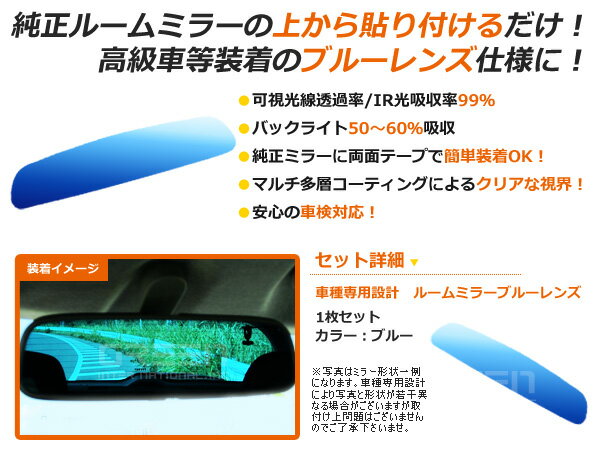 【メール便送料無料】iQ アイキュー ブルーレンズミラー KGJ10/NGJ10 ワイド 広角仕様 ブルーミラー H20.11〜マイナーチェンジ迄 サイドミラー ドアミラー 補修 青 見やすい 反射