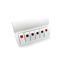 【送料無料】 防水スイッチ 6連 ブレーカー内臓 スイッチパネル ロッカースイッチ 12V / 24V スイッチ マリンボート オープンデッキ 【海 船 ボート...