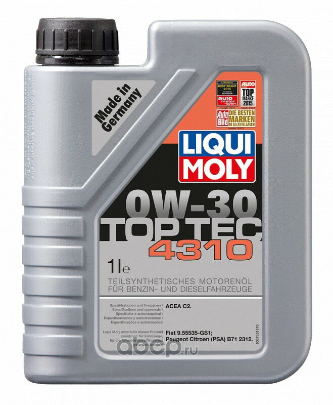 LIQUI MOLY リキモリ トップテック4310 0W30 1L 2361 LIQUI MOLY リキモリ エンジンオイル 0W-30 1L 1リットル TOP TEC 4310 トップテック 4310 ガソリン/ディーゼル用