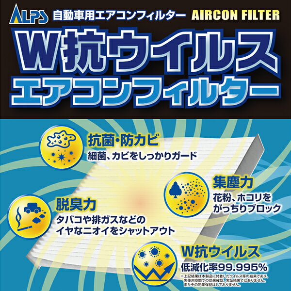 ◎メーカー純正部品◎【適合車種】・メーカー：トヨタ・車種：ポルテ・型式：NSP141・年式：2015年7月〜・商品品番：AC-2912D・排気量：1500・参考純正品番：87139-52040【商品説明】3層構造＋防カビプレフィルターで「抗菌・抗ウイルス・防カビ・脱臭」効果を発揮！超微細塵（PM2.5）も除去する高性能な自動車用エアコンフィルターです。防カビプレフィルターはダイキン工業株式会社化学事業部製。防カビ剤の有効成分が溶出し、濾材自身及びその周り（ハロー）まで効果を発揮します。【特長】■W抗ウイルス　低減化率99.995％　※本製品に付着したウイルス等の結果であり、実使用空間での効果確認、実証結果ではありません。　※すべてのウイルスについての有効性は確認されておらず、その効果保証はしておりません。■抗菌・防カビ　細菌・カビをしっかりガード。■脱臭力　タバコや排ガスなどのイヤなニオイをシャットアウト。■集塵力　花粉、ホコリをがっちりブロック。■交換の目安　1年に1回、または走行12,000km送料：送料無料 (沖縄・離島・一部地域は別途送料加算となります)【注意事項】◆お客様都合による商品ページ未確認や商品加工後の返品・交換・キャンセルは一切行えません。◆メーカー発注商品や姉妹店舗との共有在庫商品の場合、商品により納期にお時間を頂く場合やご注文のタイミングによって欠品となる可能性が御座います。お急ぎの方は事前に納期確認のご連絡を下さい。◆交換等での工賃や車両の損害などはいかなる場合も保証対象外となります。◆必ず加工/取り付け前に動作確認をして下さい。取付・加工後・脱着工賃・取付時の不備・過失傷害・水漏れ等は保証致しかねます。◆お客様御自身での取付作業によるいかなる損害も責任を負いかねますのでご了承ください。◆付属品以外を利用しての取付けは自己責任で行って下さい。◆お車によっては加工が必要な場合がございます。◆保証期間は商品発送日から7日間の初期不良のみです。お荷物送り状が保証書の代わりとなります。◆当店はお取り付けに関するサポートは行なっておりません。技術ある整備工場にてお取付ください。◆モニターの環境によっては実際の商品と色見などが違う場合が御座います。◆商品仕様が予告なく変更される場合が御座います。◆輸入商品の場合は、すれ・傷等がある場合が御座います。◆海外製商品の場合は、必要に応じてコーキング処理を追加してください。◆社外品の場合、純正品では御座いませんので完全一致にはなりません。◆説明書は付属いたしません。◆車種対応については、グレードや年式によって適合が異なる場合がある為、必ずご購入前に現車にて形状・スペース・サイズのご確認の上、最終的な判断はお客様でお願いします。◆商品が到着しましたら、必ず商品内容をご確認ください。予めご了承下さい。