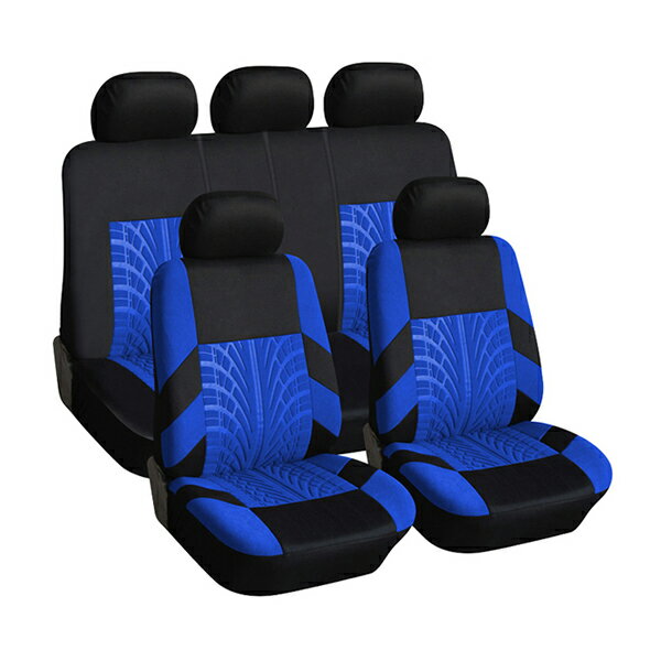 【送料無料】 収納ポケット付き シートカバー ホンダ CR-X CRX EF8 ブルー 5席セット 1列目 2列目セット 汎用 簡単取付 被せるタイプ