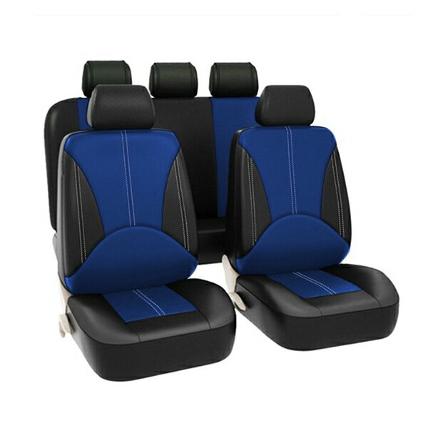 【送料無料】 シートカバー トヨタ ライトエース S402M ブルー 5席セット 1列目 2列目セット 汎用 簡単取付 被せるタイプ