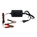 バッテリー充電器 12V ヒッポクリップ自動車 オートバイ バイク リチウムイオン 鉛 小型 クリップ 簡易 バッテリー充電 コンセントから充電