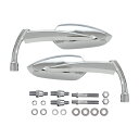 ビレットミラー バックミラー メッキ シルバー スクエア 左右 バイク ハーレー XL1200X 883L XL1200N スポーツスター 鏡 後付け 純正 交...