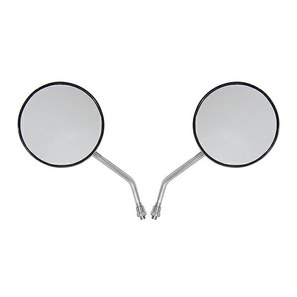 バイクミラー ラウンド バイク クラシック ミラー ネジ径 10mm 左右セット クローム メッキ 丸型 鏡 レ..