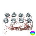 LED アンダー スポットランプ 8個セット 7色発光 アンダーネオン スポットライト イルミネーション ドレスアップ カスタム エアロパーツ
