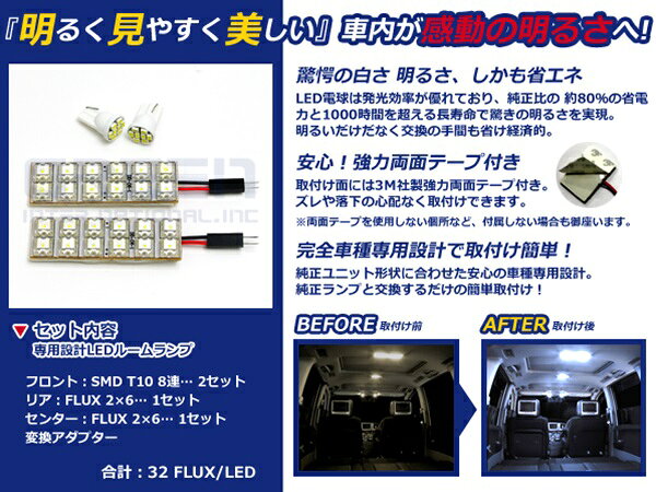 【メール便送料無料】 超高輝度LEDルームランプ ビアンテ CCEFW H20.7～ 32発/4P ...