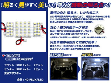 【メール便送料無料】 LEDルームランプ カローラ スパシオ NZE120N H13.5〜H19.6 40発【トヨタ SMD 室内灯 ルームランプ ホワイト 白 ルームランプセット ルーム球 電球 LED球 純正交換式 車内灯 車内ライト 室内灯 内装 カーアクセサリー カーパーツ】