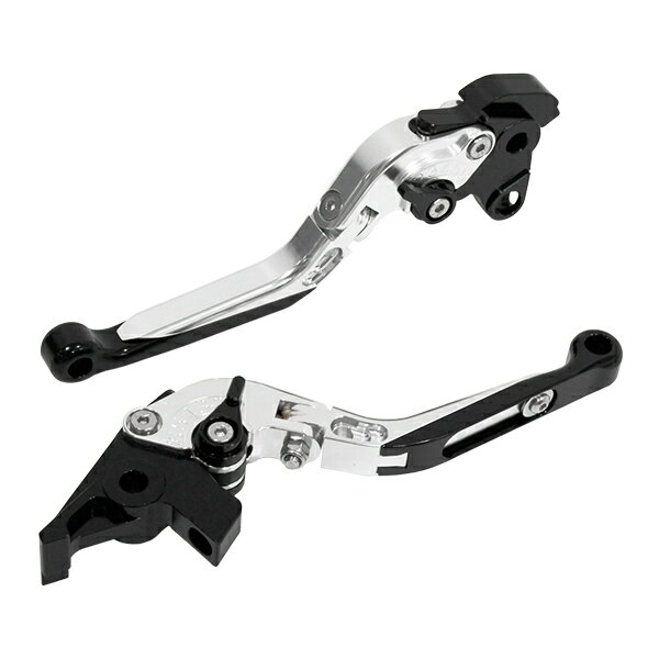 CNC アルミ 可倒式 ブレーキ クラッチ レバー ショート 6段階調整 ホンダ VT250F（MC08）82-85 メタリック シルバー 銀 ショートレバー