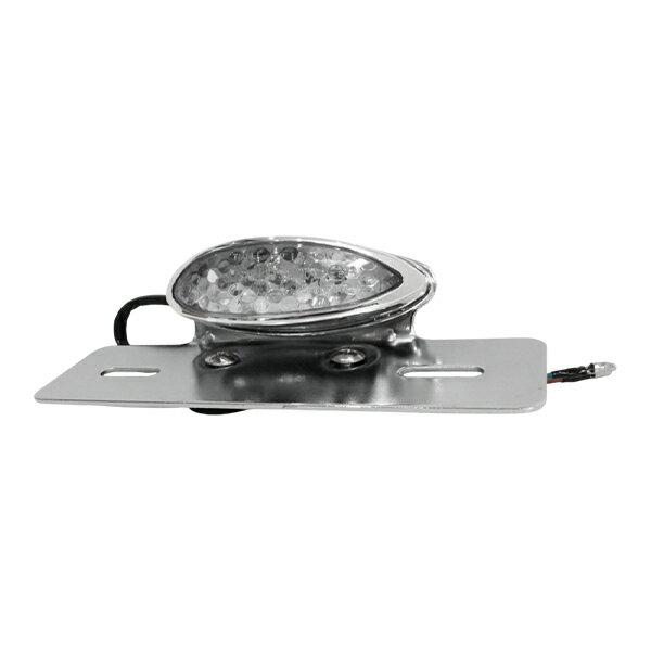 バイク LED テールランプ メッキ キャッツアイ クリア ナンバー ステー 固定 金具 付き スリム テール..