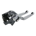【送料無料】 250TR BJ250F ガンメタ 可倒式 ビレット レバー ブレーキレバー クラッチレバー アルミ削り出し 2個 左右 セット CNC バイク