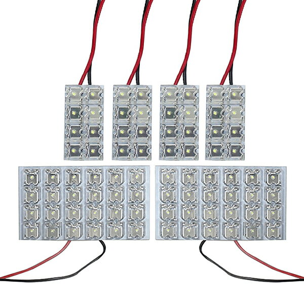 【メール便送料無料】 超高輝度LEDルームランプ ハイエース 200系 H16.8〜 80発/6P トヨタ【FLUX 室内灯 電球 ホワイト 白 ルームランプセット ルーム球 カーアクセサリー 取付簡単 トランク ラゲッジ にも】