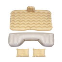 車中泊 エアーベッド フォード エスコート ベージュ マットレス 枕付き アウトドア キャンプ 電動ポンプ 防災 汎用 エアベッド