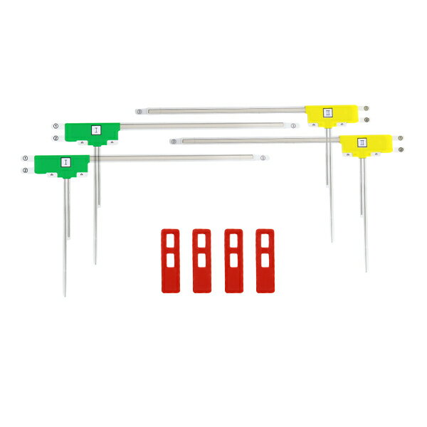 【メール便送料無料】 地デジ フィルムアンテナ 左右4枚セット シール【カーナビ カーテレビ フルセグ ..