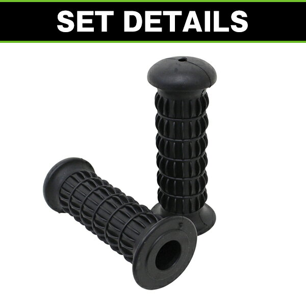 バイク ハンドル グリップ 左右セット 7/8インチ 22.2mm 用 Z2タイプ ブラック 非貫通タイプ 全長 132mm 旧車 CB400 FCBX400 FホークII auc-green-10811301 GREEN_Shop サンプル画像3