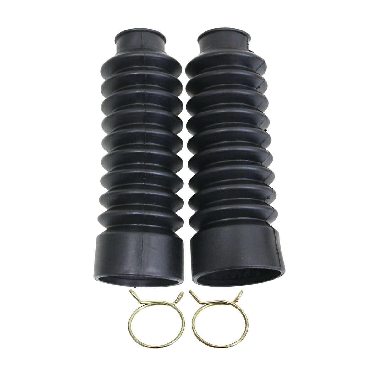 バイク フロント フォークブーツ ブラック 2個セット 27mm 全長150mm 上部27mm 下...