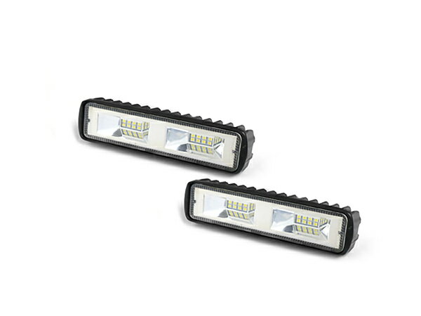 【送料無料】 16LED ワークライト 高輝度 ライトバー 広角タイプ 12V/24V 防水 DC9V〜DC32V 対応 トラック ダンプ 船舶 作業灯 防水 広角照明 2個 【農業 漁業 建設 集魚灯 看板灯 投光器 サーチライト 自動車 トラック 現場 屋外 災害時 ガレージライト 倉庫 DIY 工具】