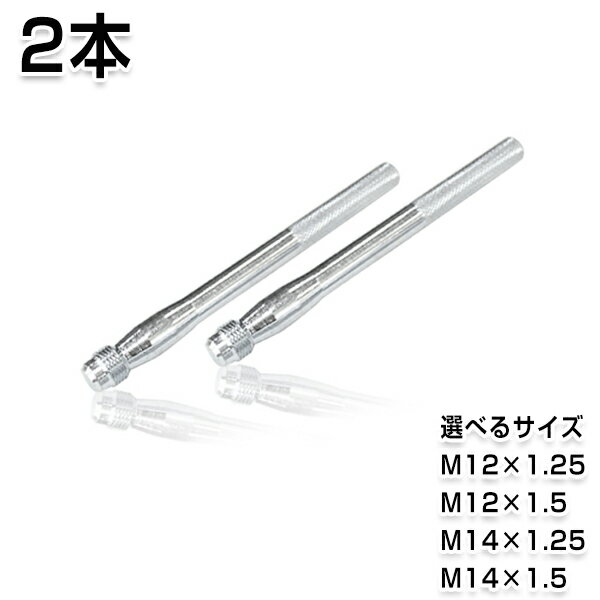  ホイールガイドボルト 2本セット 交換用 M12×1.25 M12×1.5 M14×1.25 M14×1.5 ホイール 取り付け用 ガイドボルト セッティングボルト