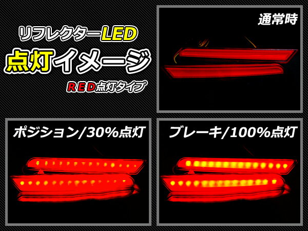 純正交換式 LEDリフレクター オデッセイ(オデッセー) RB3 RB4 レッド RB3/RB4 H20/10〜 ホンダ リア エアロ テール ブレーキ バックランプ ライト LEDリアバックフォグランプ クリア 連動 スモール ポジション 反射板 車検交換必要時有