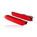 流れる★ LEDリフレクター ウィッシュ/WISH 20系 レッド ZGE2#系 H21.4〜 トヨタ 後付け 純正交換式 リア エアロパーツ テール ブレーキ バックランプ ライト クリスタル クリア 連動 スモール ポジション 反射板(2)