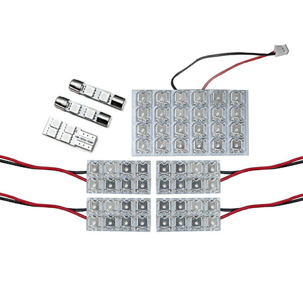 送料無料 LEDルームランプ アコード CL8 H14～H20 64発【ホンダ FLUX 室内灯 電球 ブルー 青 ルームラ..