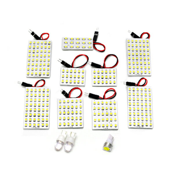 【メール便送料無料】 エルグランド E50/E51 SMD/LEDルームランプセット 12P 306発【純正交換式 取付 簡単 バルブ ライト 電球 ホワイト イルミ カプラー オン ボルト 室内灯 車内灯 内装 フルセット も 取扱い有り】