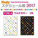 【訳あり 2018年3月終わりのスケジュール帳】ロディ スケジュール帳 2017年 ダイアリー マルチカラー 見開き マンスリー 手帳 2016年12月始まり