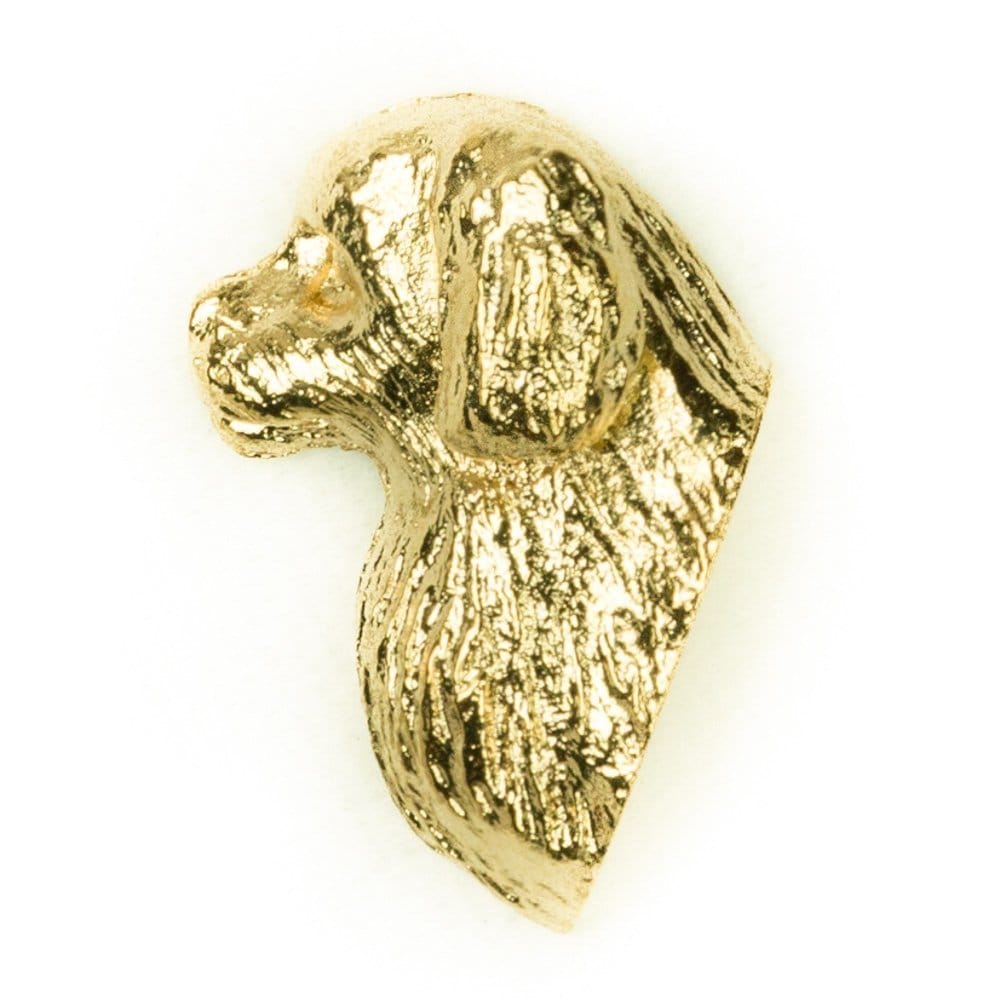 チベタンスパニエル イギリス製 22ctゴールドプレート アート ドッグ ピンバッジ コレクション