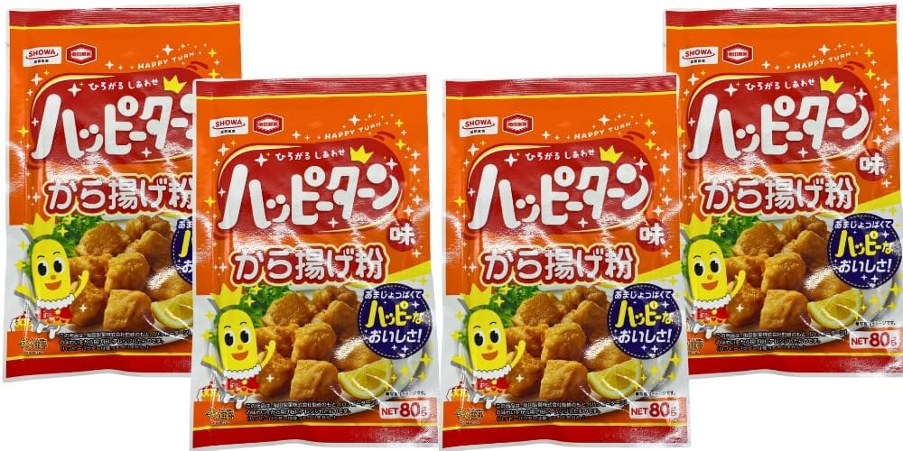 昭和産業 亀田製菓監修 ハッピーターン味 から揚げ粉 80g×4袋セット