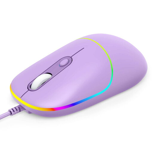 FENISIO(フェニシオ) 有線マウス LEDコンピューターマウス 有線 4段階調節 最大6400までの超静音マウス 光学トラッキング USBマウス ソフトラバーコード付きマウス ノートパソコン PC Windows用 (パープル) FENISIO(フェニシオ) 有線マウス LEDコンピューターマウス 有線 4段階調節 最大6400までの超静音マウス 光学トラッキング USBマウス ソフトラバーコード付きマウス ノートパソコン PC Windows用 (パープル)