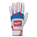 ローリングス(Rawlings) 野球 大人用 両手用 パッチロゴ バッティンググローブ 天然皮革 WH22BG サイズ USA S~XL