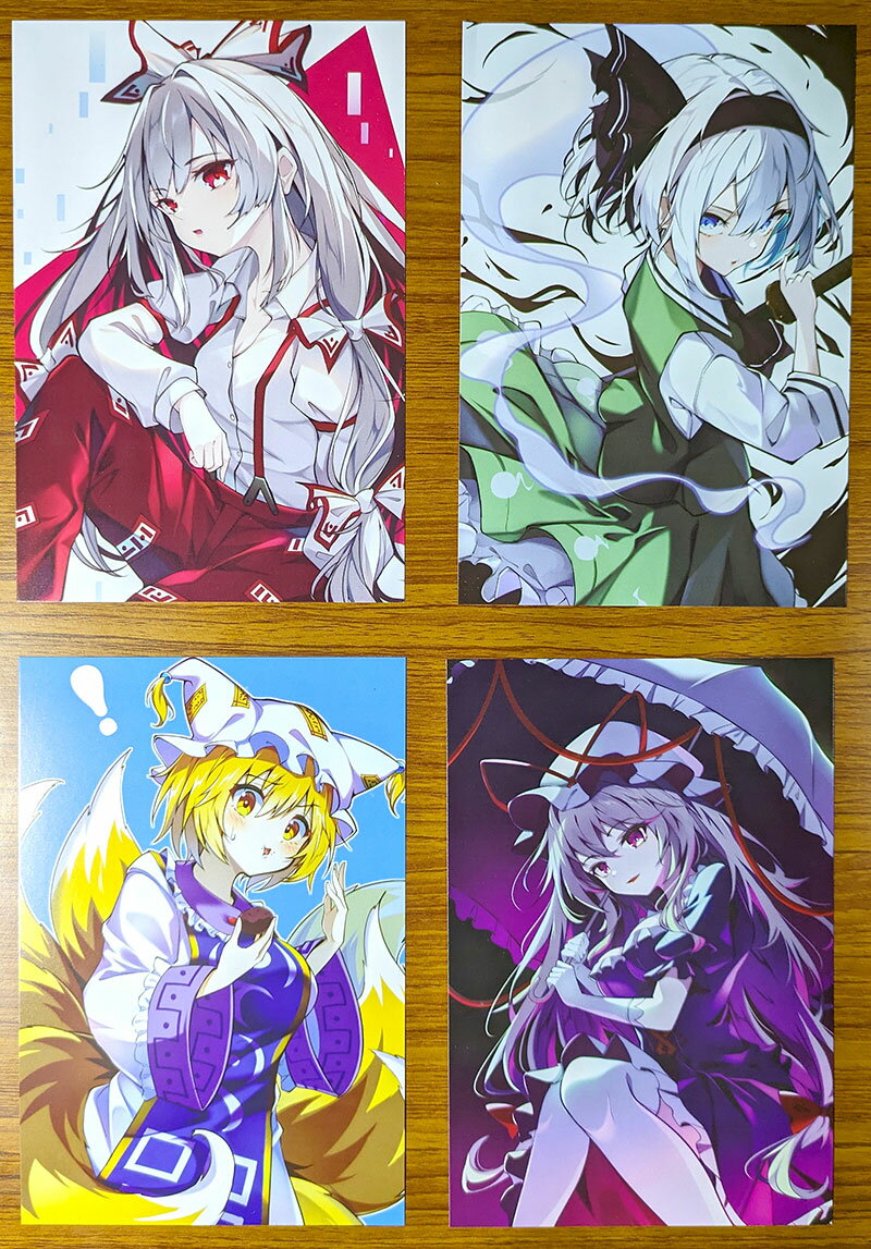 東方projectポストカード4枚組 第7弾(画:山中梅)　-あにまる製菓-