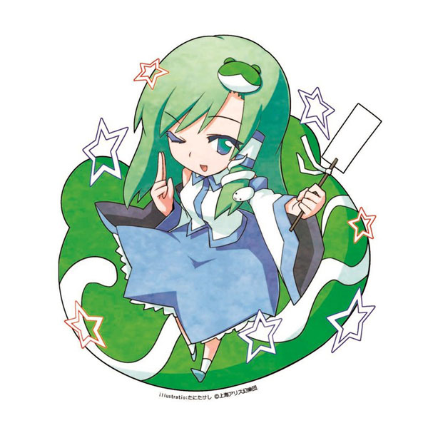 東方Projectステッカー　早苗　-博麗神社社務所- 東方ステッカー