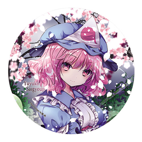東方project缶バッジ すなめりドリル缶バッジ 幽々子21-04(七瀬) -悶KID- 東方缶バッジ