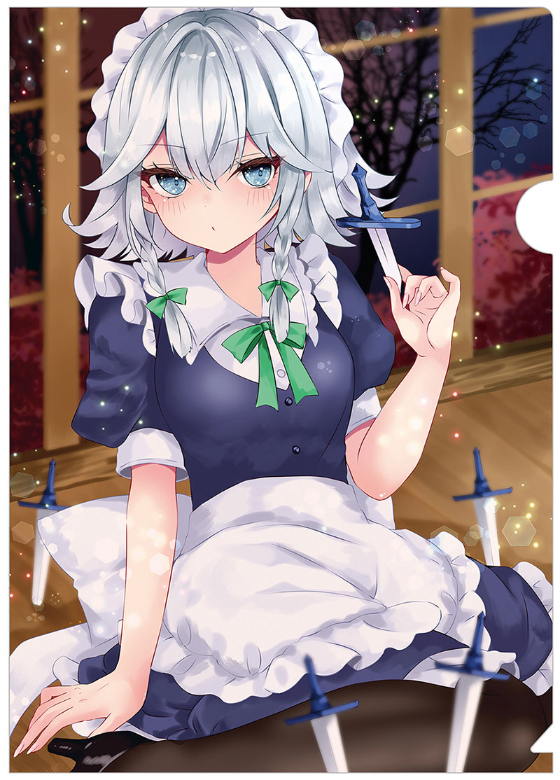 乐天商城 - 東方Projectクリアファイル すなめりドリルクリアファイル 咲夜(七瀬)202408　-悶KID- 東方クリアファイル