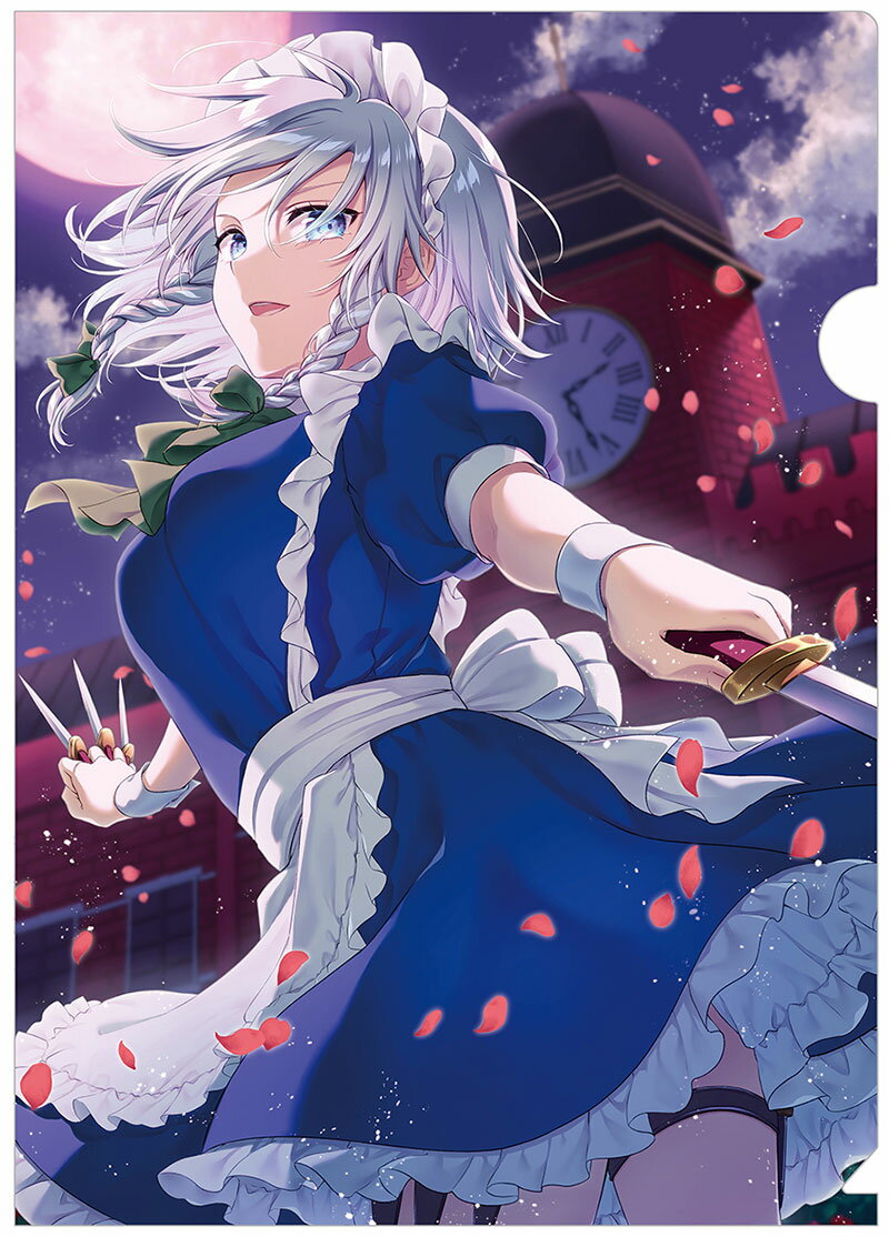 東方Projecクリアファイル すなめりドリルクリアファイル 咲夜(ある都)202602　-悶KID- 東方クリアファイル