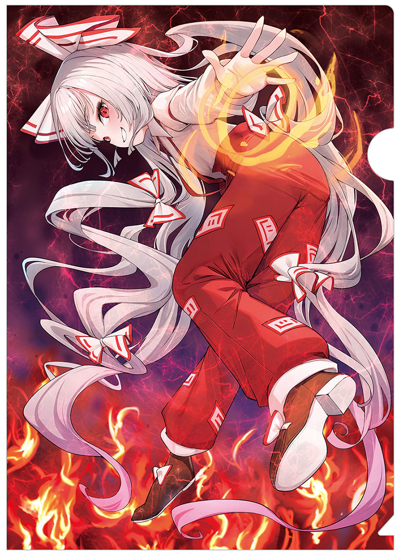 東方Projecクリアファイル すなめりドリルクリアファイル 妹紅(満丸)202603　-悶KID- 東方クリアファイル