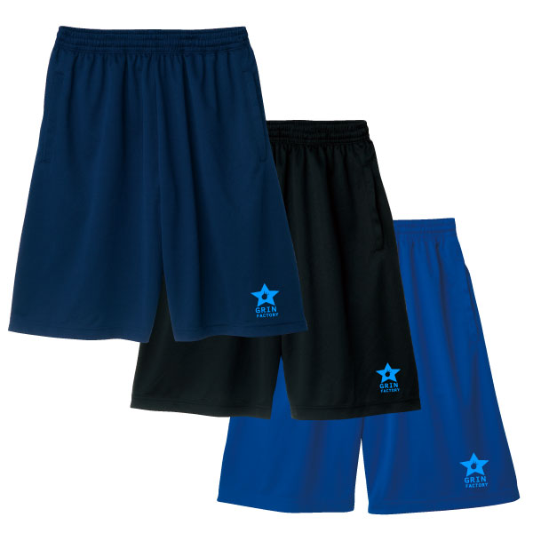 バスパン3枚組 ポケット付き（黒・青・紺） ワンポイントなのでシンプルにどんなスポーツでも着用可 練習用パンツ バスケパンツ ジュニア キッズ ボーイズ ガールズ ユニセックス 練習着 かわいい まとめ買い 合宿などにも(受注生産/7-10日後出荷)