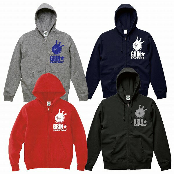 ジップパーカー「グリン王子☆」スウェットパーカー チャック フード スウェット( XS S M L XL )【送料無料】(受注生産/7-10日後出荷)