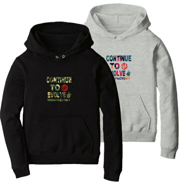 ジュニア ライト パーカー「CONTINUE TO EVOLV(進化し続ける」バスケウェア スウェット スポーツ キッズ 子供用(120 130 140 150)【送料無料】
