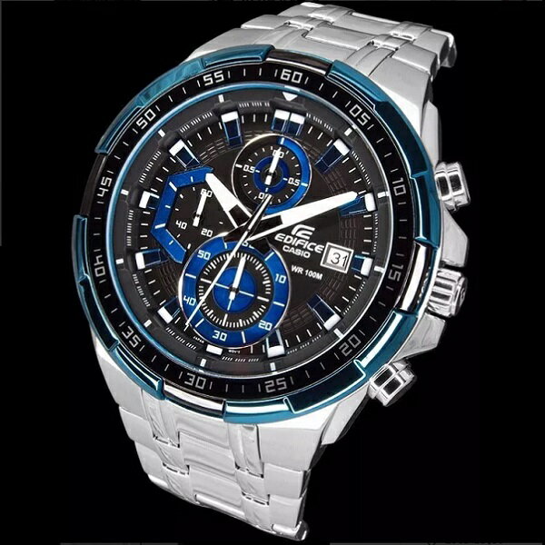 CASIO EDIFICE カシオ エディフィス 腕時計 エディフィス メンズ 腕時計 クロノグラフ ステンレス 海外限定モデル レア ブラック ブルー おしゃれ スーツ ビジネス 社会人 ビジネスマン 人気 彼氏 旦那 夫 恋人 プレゼント ギフト おすすめ 父の日