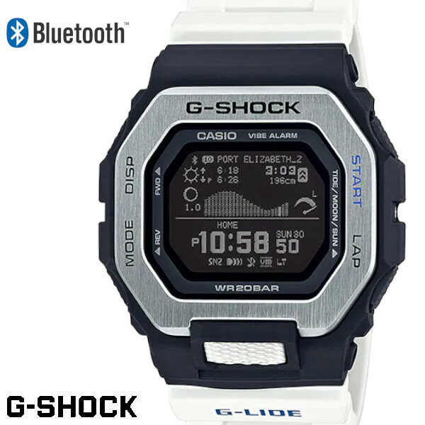 CASIO カシオ G-SHOCK ジーショック 腕時計 うでどけい メンズ men's レディース Ladies G-LIDE Bluetooth GBX-100-7 ブラック ホワイト casio g-shock