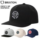 ブリクストン  帽子 メンズ BRIXTON ブリクストン CREST C MP SNAPBACK 10650 11001 キャップ 帽子 メンズ レディース おしゃれ ウール